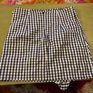 Black and white checkered skirt